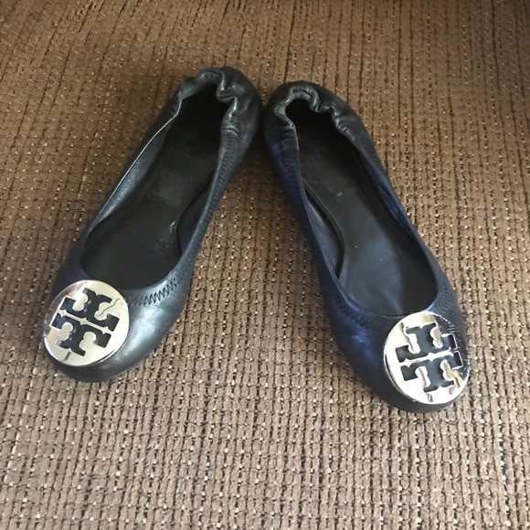 Tory Burch Shoes - Tory Burch black leather with silver hardware